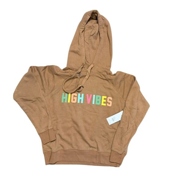 Spiritual Gangster High Vibes Harper Crop Hoodie Brown XS NWT - Picture 6 of 6
